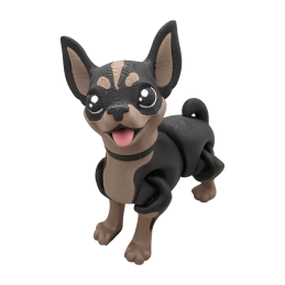Pies Chihuahua ciemny L16