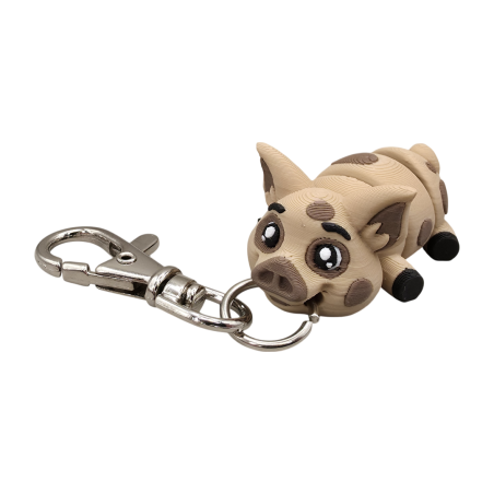 Brelok do kluczy Świnka brązowa  BA51