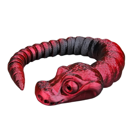 Pyton średni czarno czerwony D01