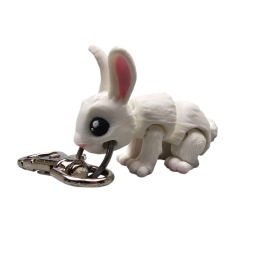 Brelok do kluczy Króliczek biały BA43