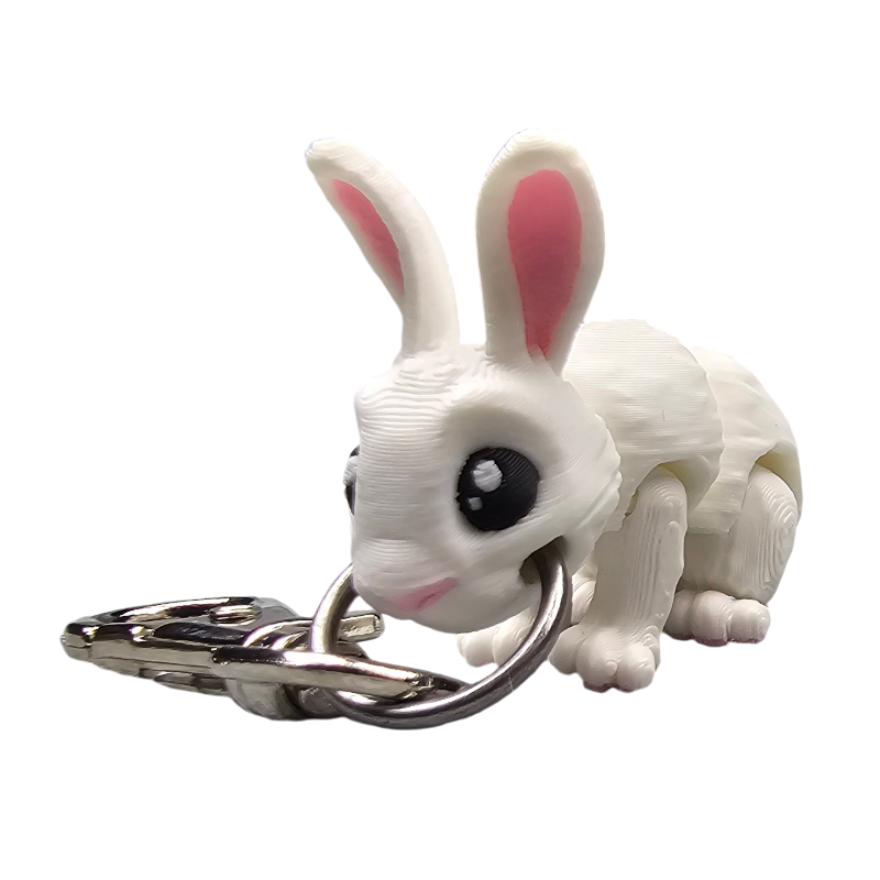 Brelok do kluczy Króliczek biały BA43