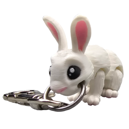 Brelok do kluczy Króliczek biały BA43