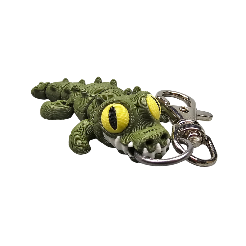 Brelok do kluczy Krokodyl khaki BA48